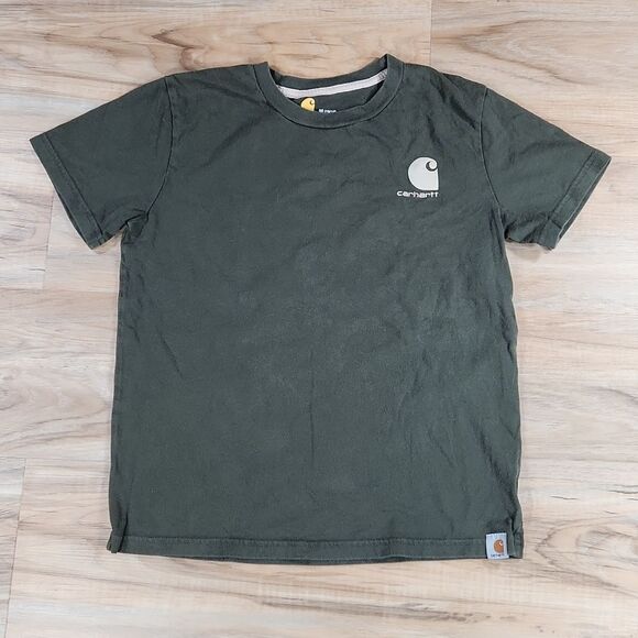 🦋Carhartt Olive Workwear Dog Short Sleeve Top Medium - Picture 2 of 10